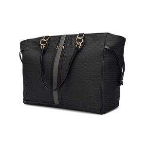 ELLE Luggage Eleganza 32L
Weekender Tote Bag Black
 Travel Gray Stripe travel 🏖